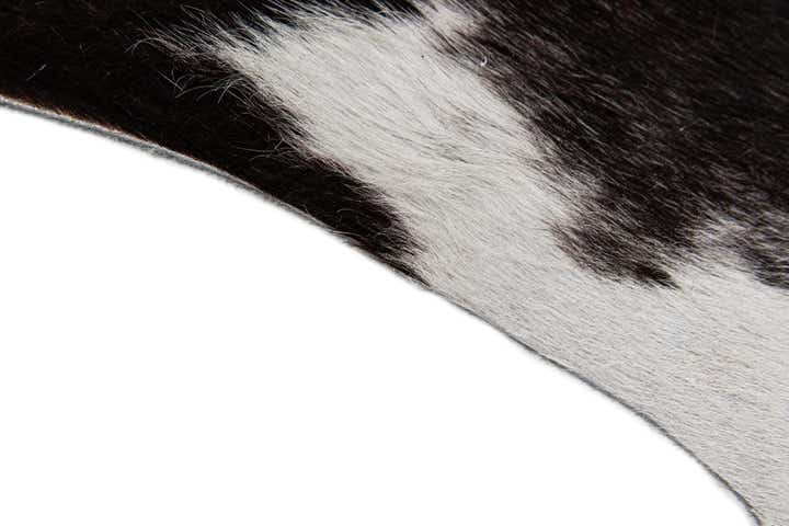 4' 5 x 4' 11 Cowhide Leather Square Rug