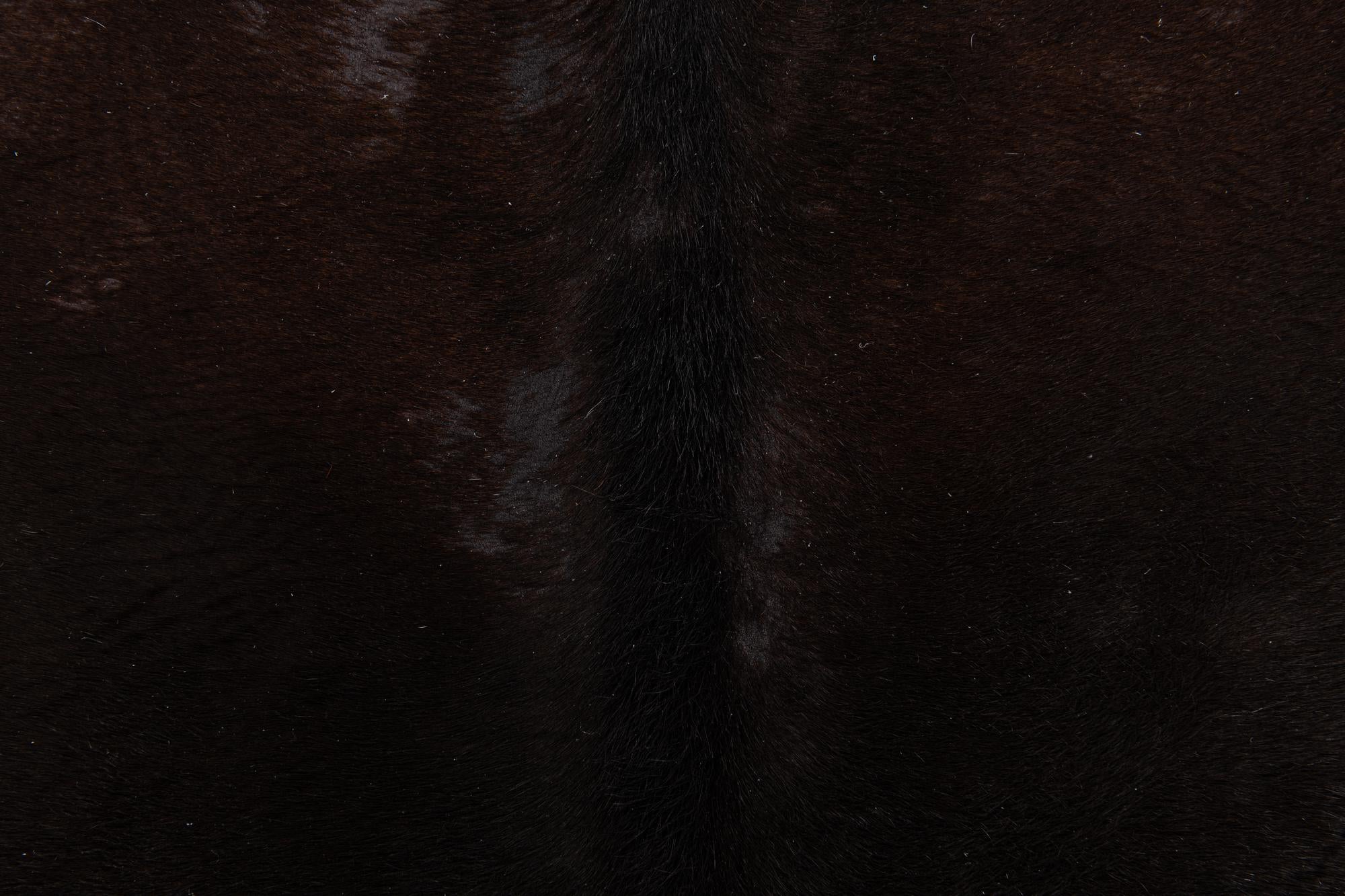 4' 5 x 4' 11 Cowhide Leather Square Rug