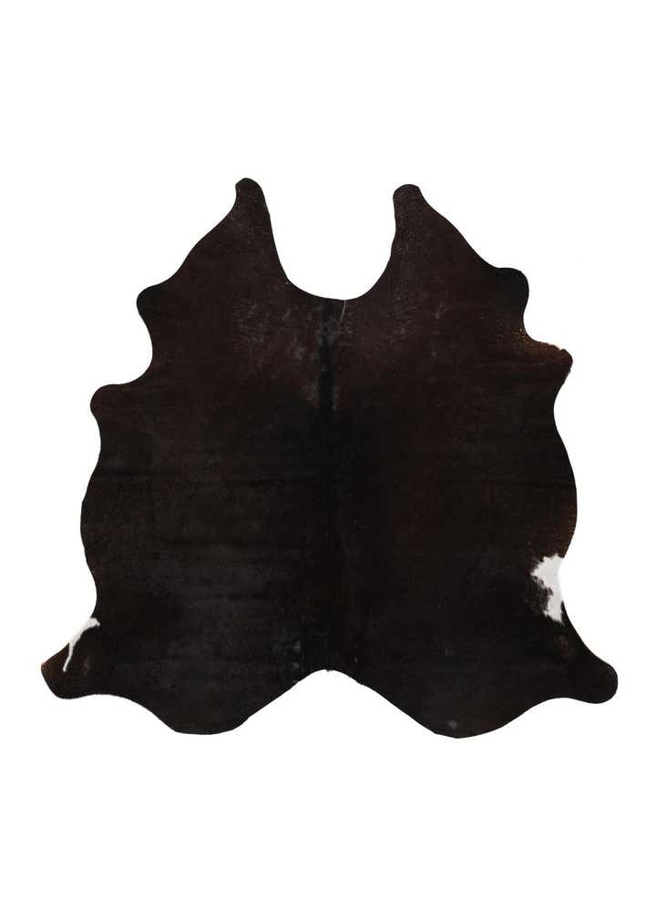 4' 5 x 4' 11 Cowhide Leather Square Rug
