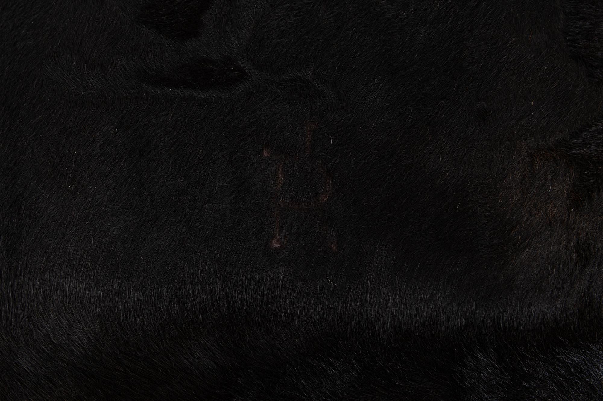 6' 6 x 6' 11 Cowhide Leather Square Rug