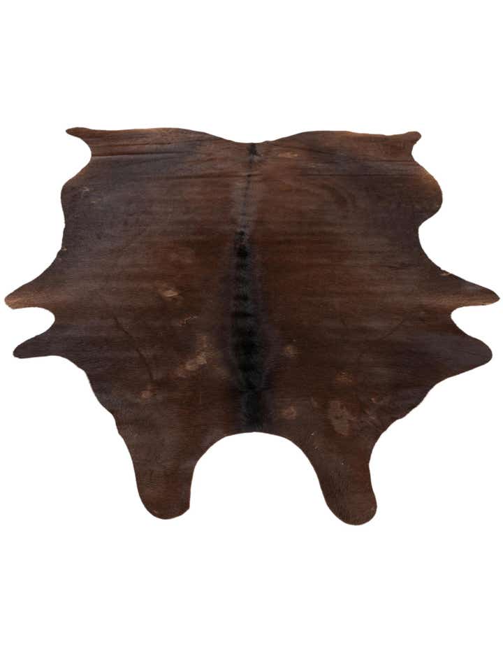 5' x 5' Cowhide Leather Square Rug