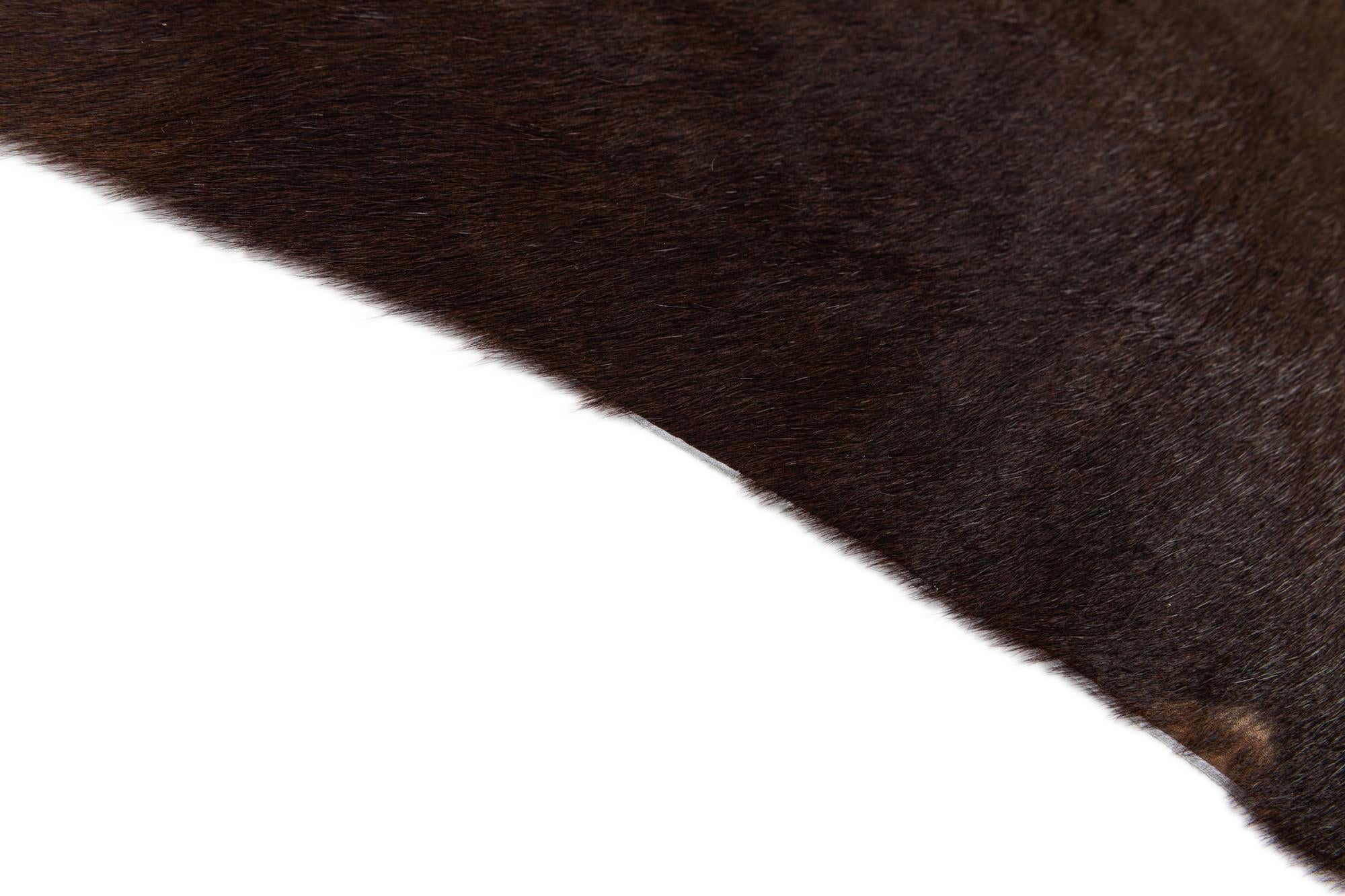 5' x 5' Cowhide Leather Square Rug