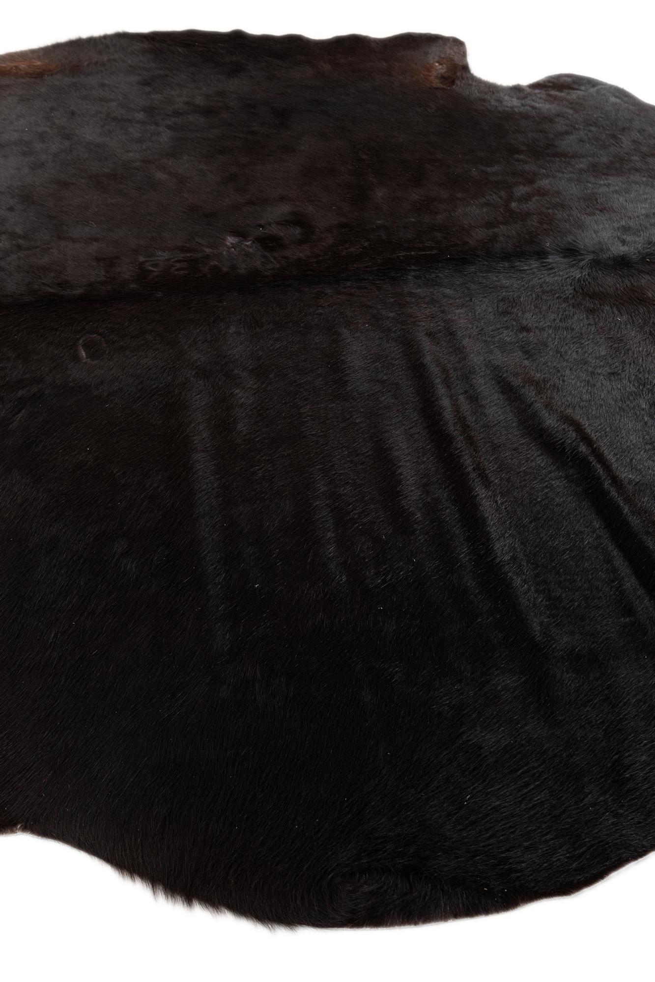 6' 2 x 6' 8 Cowhide Leather Square Rug