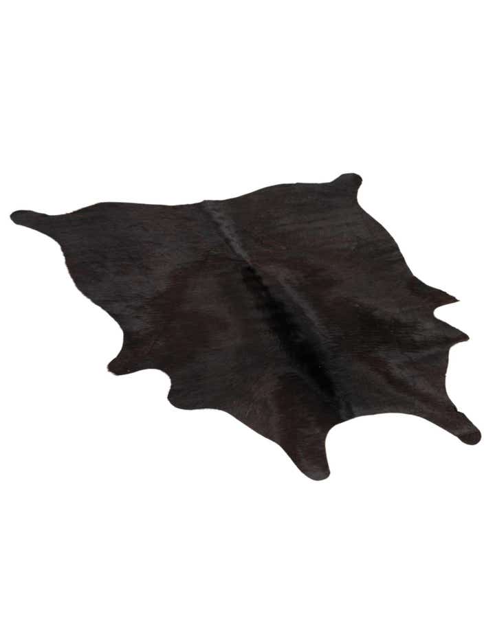 4' 9 x 4' 11 Cowhide Leather Square Rug