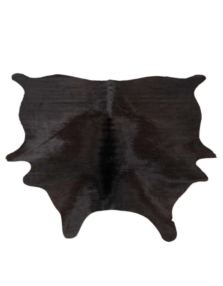 4' 9 x 4' 11 Cowhide Leather Square Rug