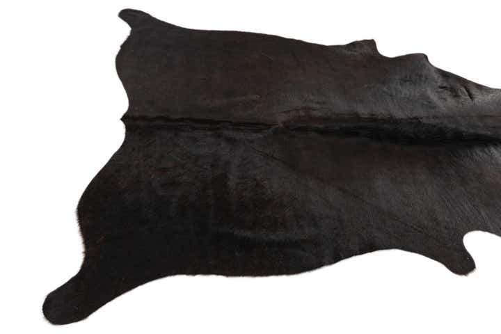 4' 9 x 4' 11 Cowhide Leather Square Rug