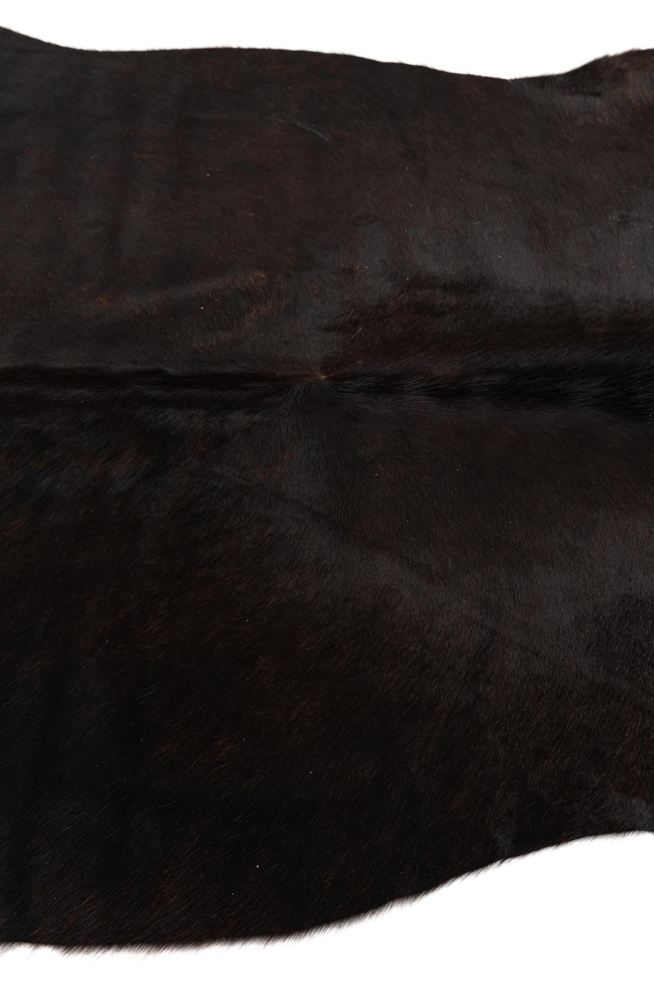 4' 9 x 4' 11 Cowhide Leather Square Rug