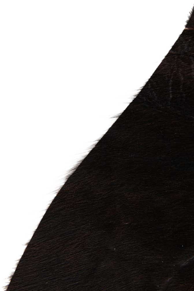 4' 9 x 4' 11 Cowhide Leather Square Rug