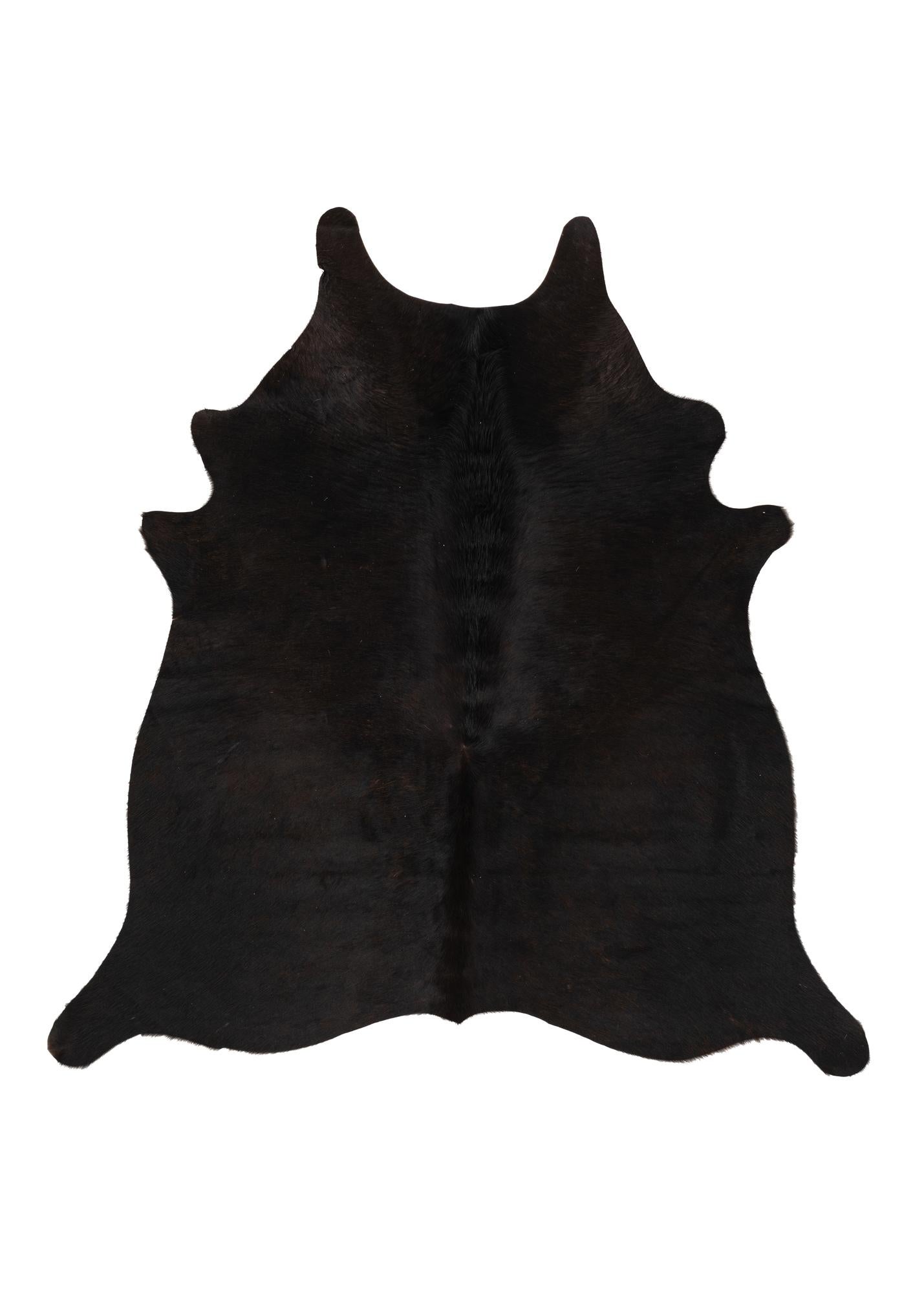 4' 9 x 4' 11 Cowhide Leather Square Rug