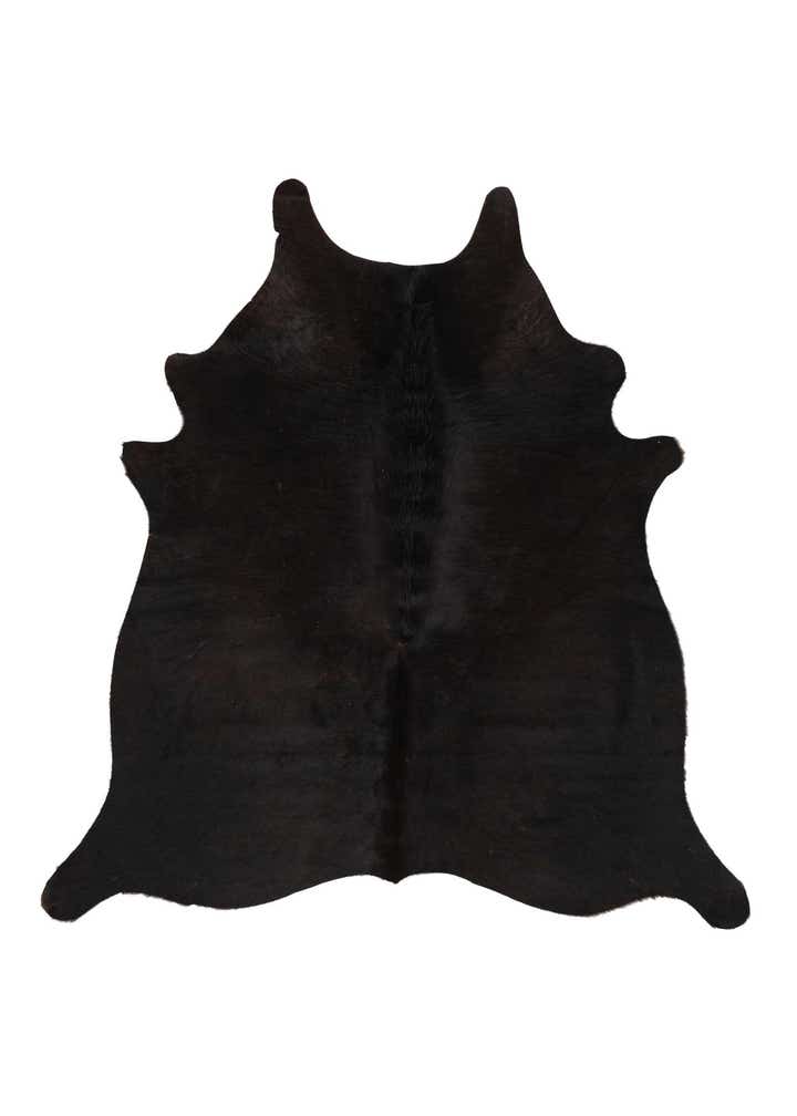 4' 9 x 4' 11 Cowhide Leather Square Rug