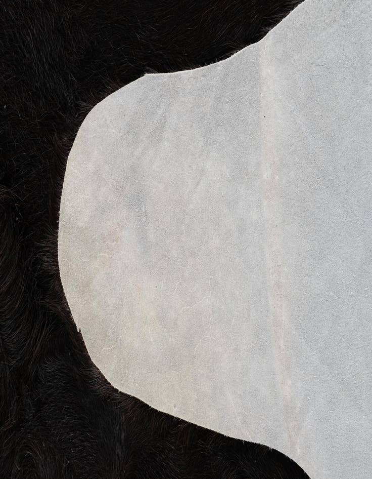 Detail image of 5' 4 x 5' 7 Cowhide Leather Square Rug