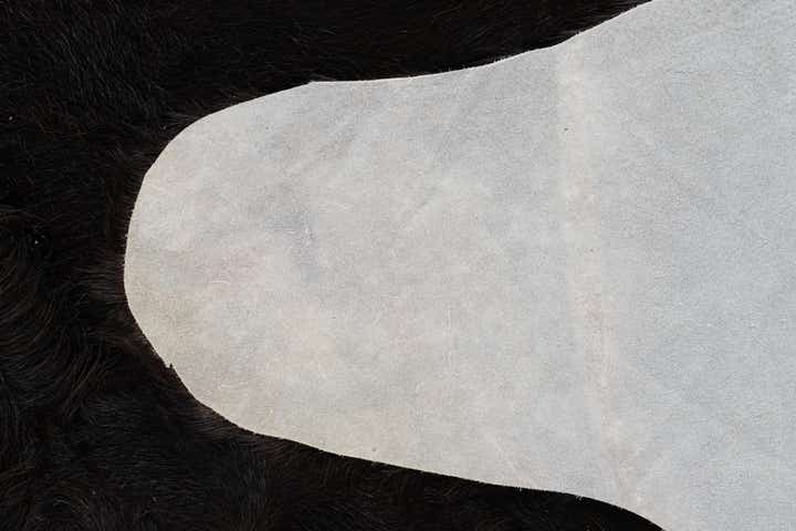 5' 4 x 5' 7 Cowhide Leather Square Rug