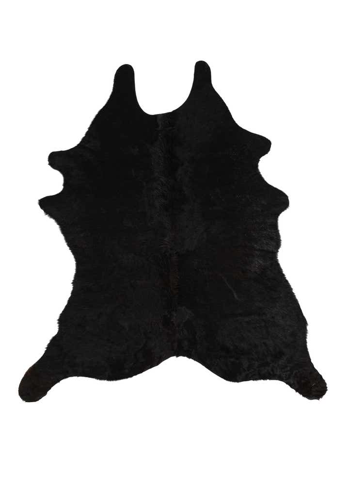 5' 4 x 5' 7 Cowhide Leather Square Rug