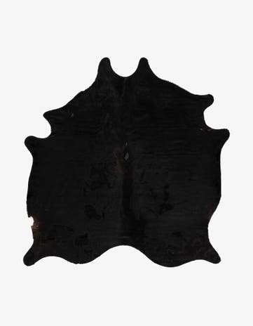 6' 6 x 6' 11 Cowhide Leather Square Rug