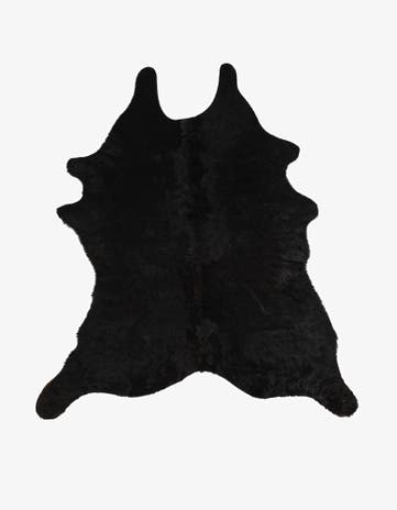 5' 4 x 5' 7 Cowhide Leather Square Rug