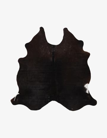 4' 5 x 4' 11 Cowhide Leather Square Rug