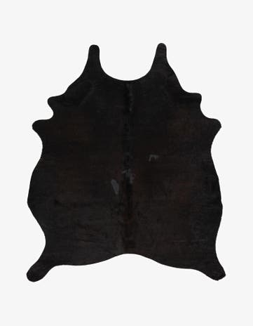 4' 9 x 5' 4 Cowhide Leather Square Rug