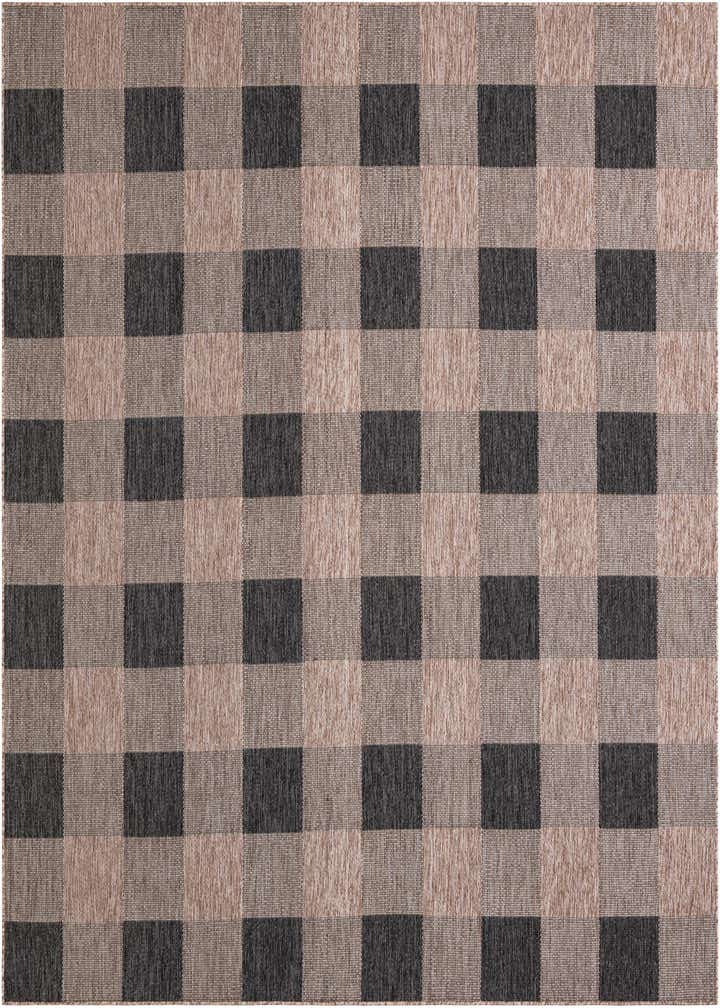 10' x 10' Easy-Clean Checkered Indoor / Outdoor Square Rug