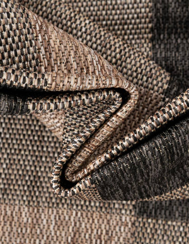 Detail image of 10' x 10'  Washable Checkered Indoor / Outdoor Square Rug