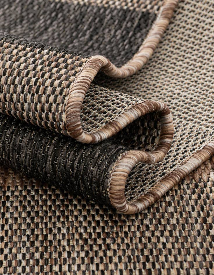 Detail image of 10' x 10'  Washable Checkered Indoor / Outdoor Square Rug