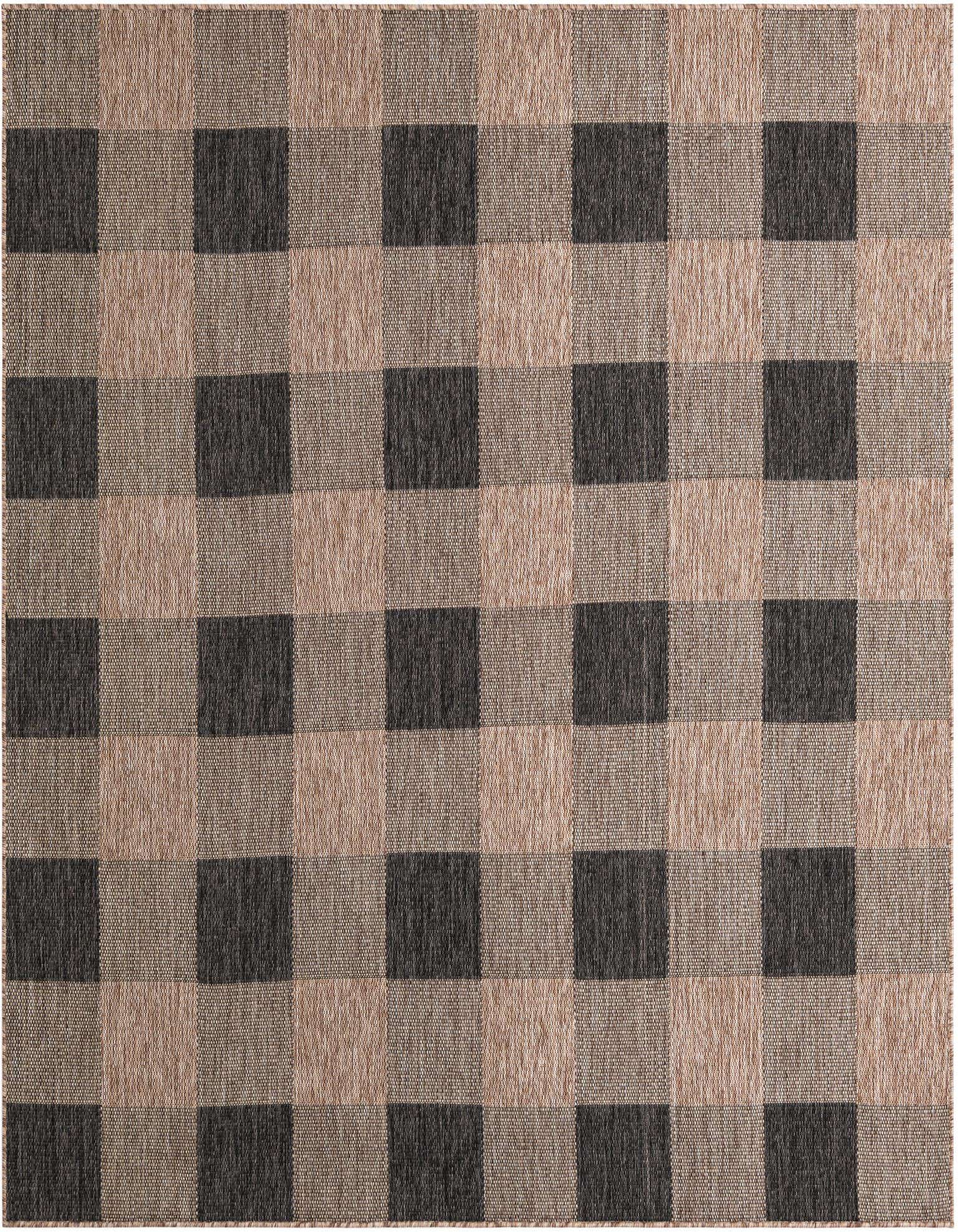 7' 10 x 7' 10 Easy-Clean Checkered Indoor / Outdoor Square Rug
