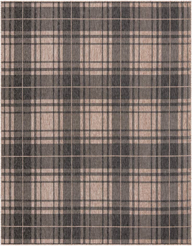 Detail image of 10' x 10' Easy-Clean Checkered Indoor / Outdoor Square Rug