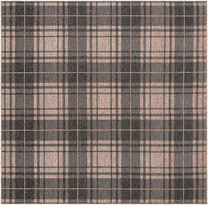 10' x 10' Easy-Clean Checkered Indoor / Outdoor Square Rug