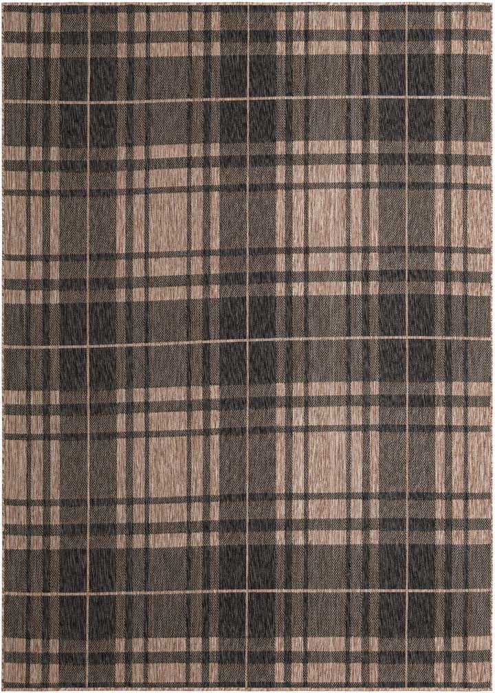 7' 10 x 7' 10 Easy-Clean Checkered Indoor / Outdoor Square Rug