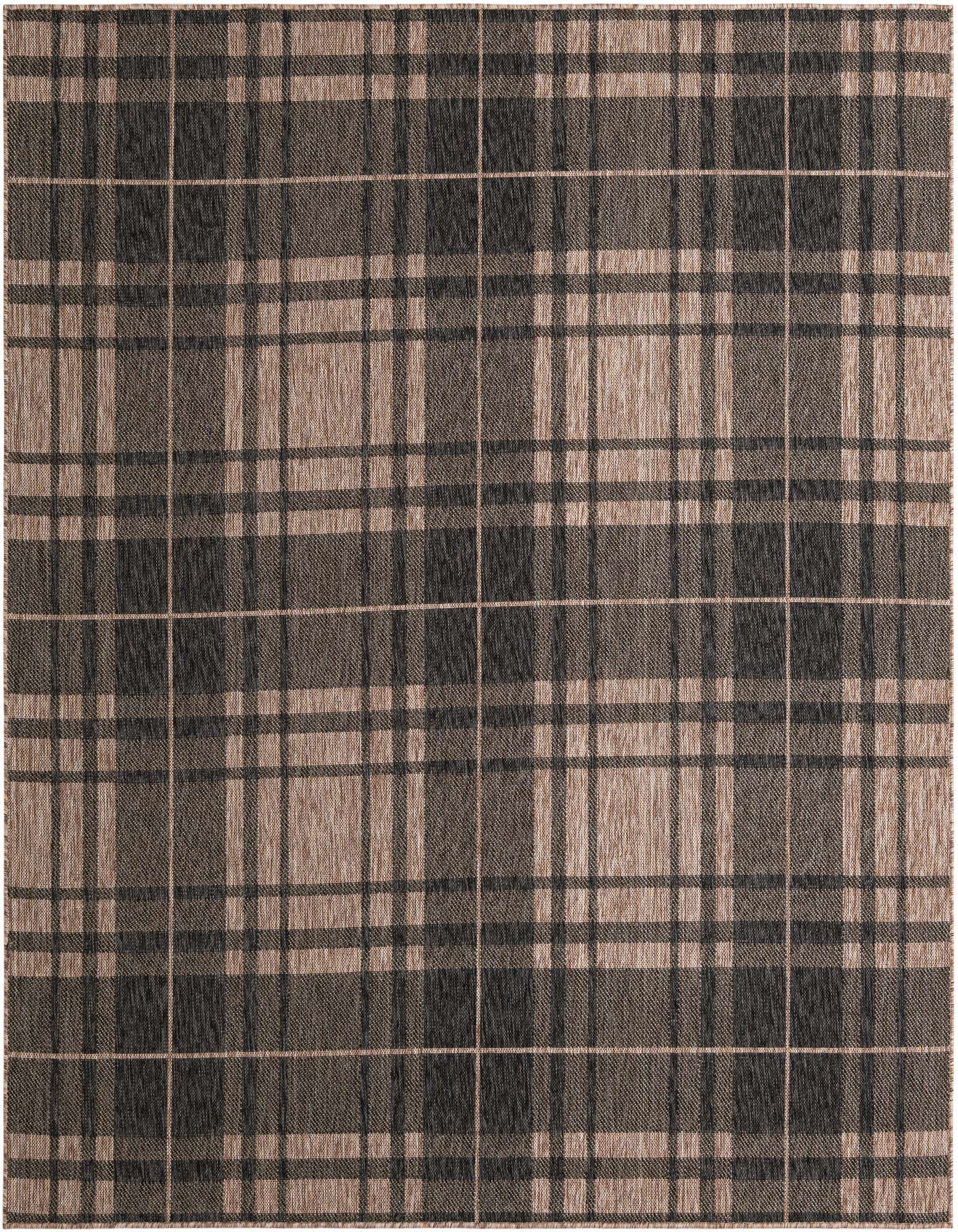 7' 10 x 7' 10 Easy-Clean Checkered Indoor / Outdoor Square Rug
