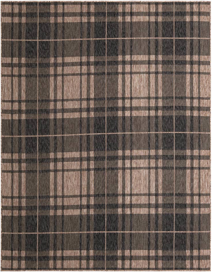 Detail image of 7' 10 x 7' 10 Easy-Clean Checkered Indoor / Outdoor Square Rug
