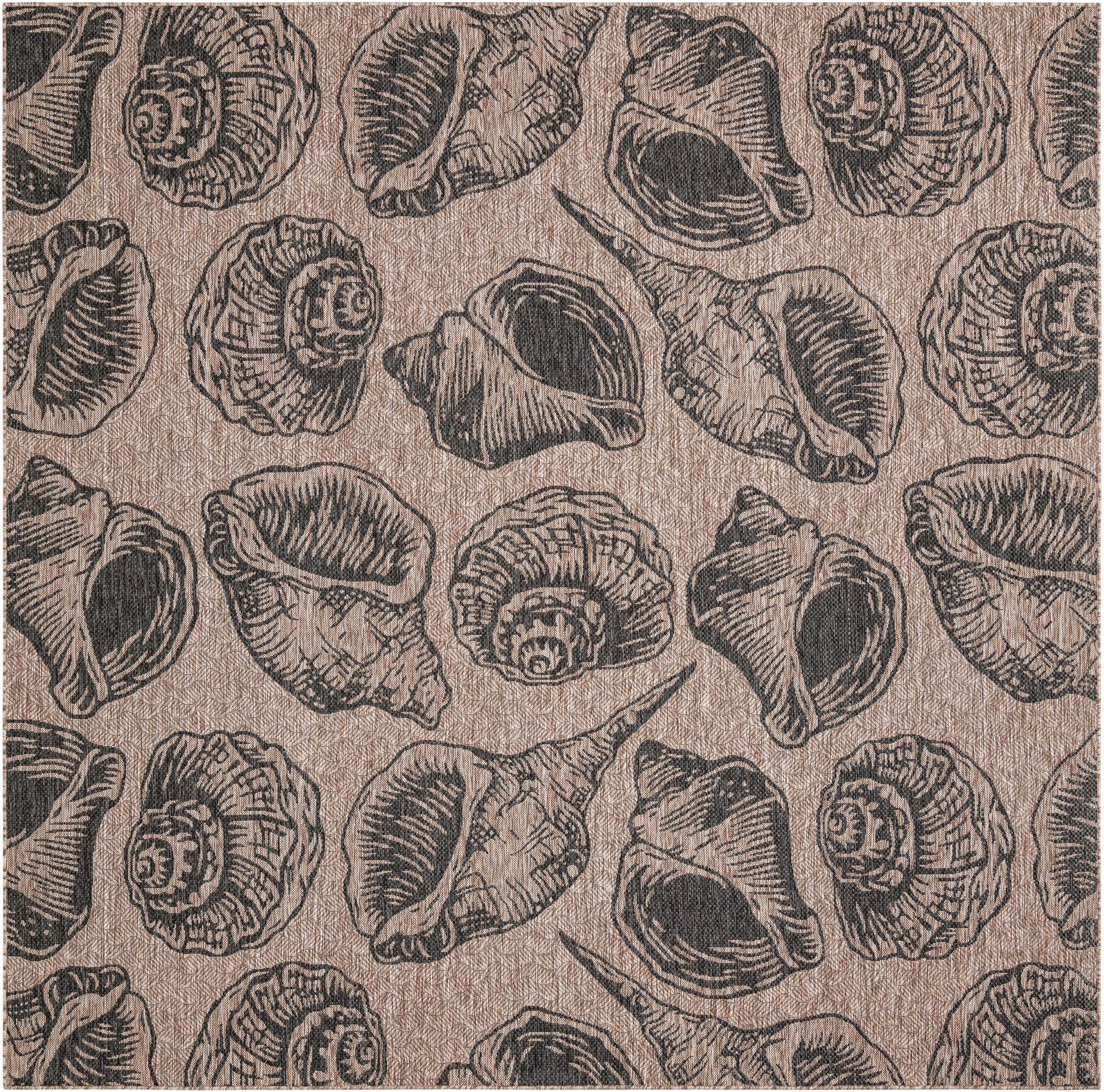 10' x 10' Easy-Clean Coastal Indoor / Outdoor Square Rug