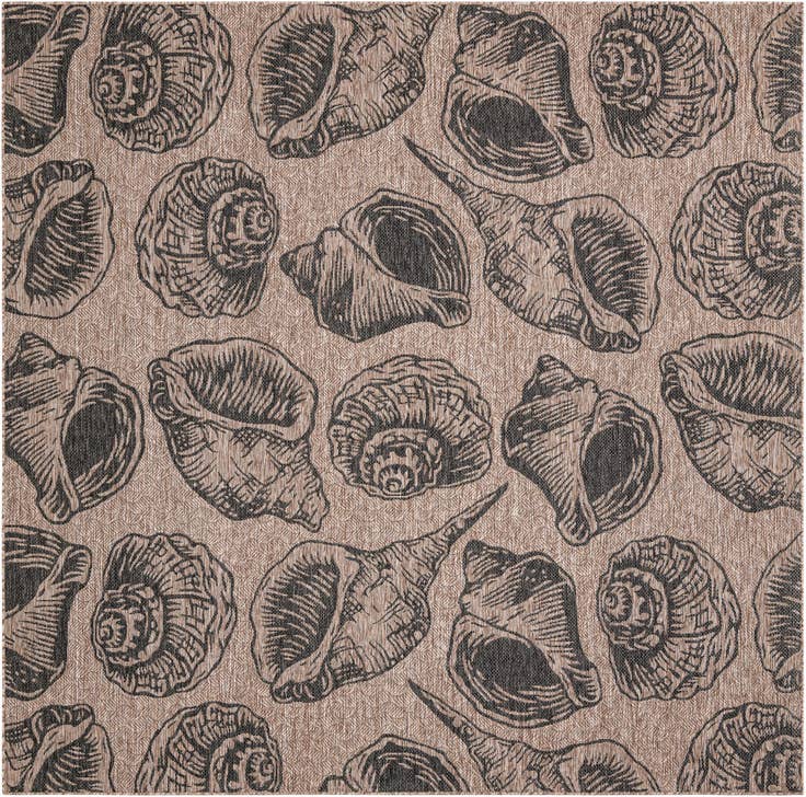 Detail image of 10' x 10' Easy-Clean Coastal Indoor / Outdoor Square Rug