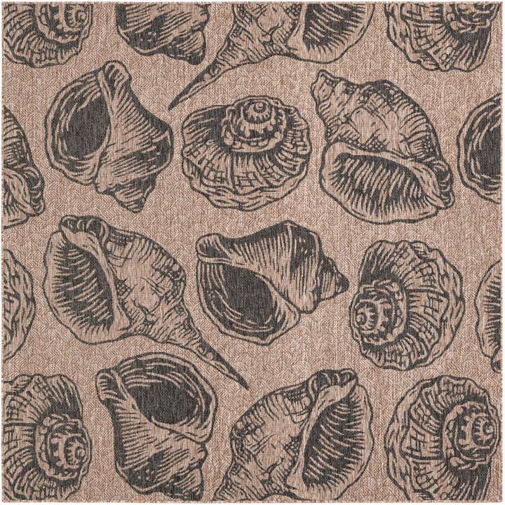 7' 10 x 7' 10 Easy-Clean Coastal Indoor / Outdoor Square Rug
