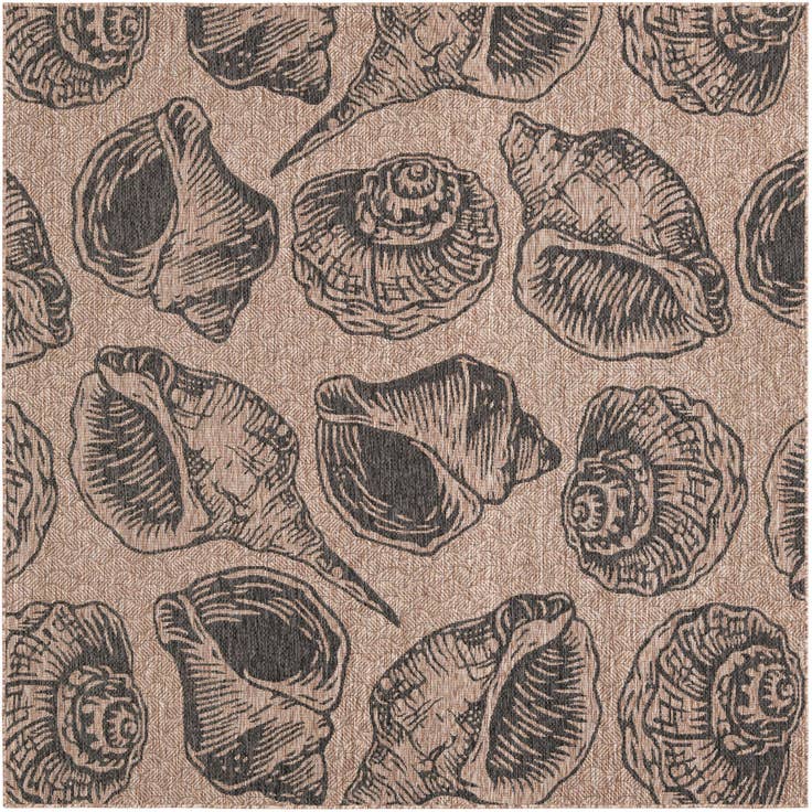 Detail image of 7' 10 x 7' 10 Easy-Clean Coastal Indoor / Outdoor Square Rug