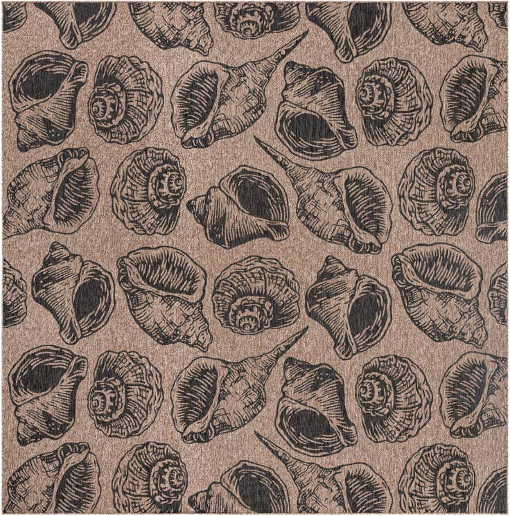 Detail image of 13' x 13' Easy-Clean Coastal Indoor / Outdoor Square Rug