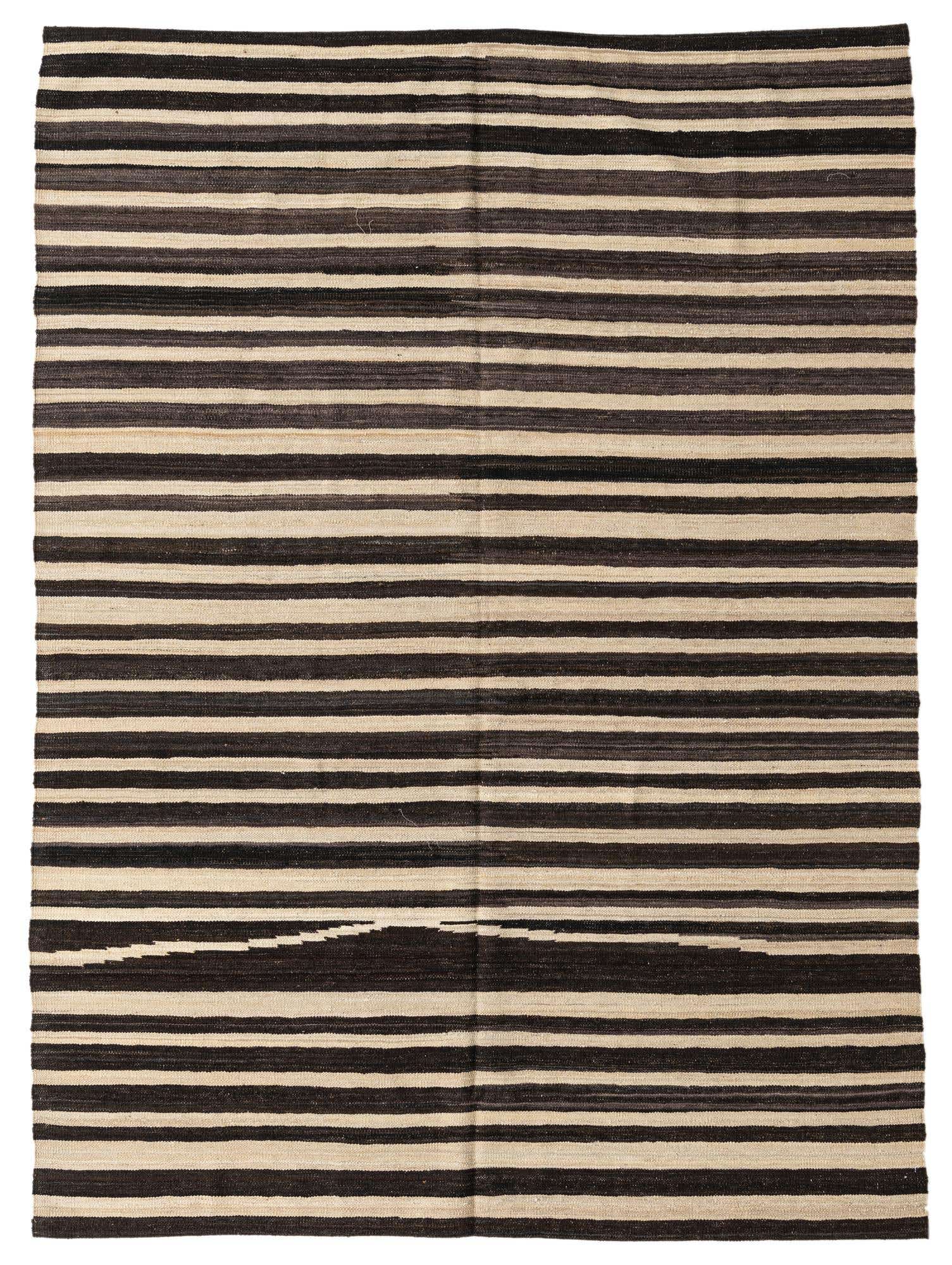 5' 10 x 8' Hand Woven Kilim Modern Wool Rug