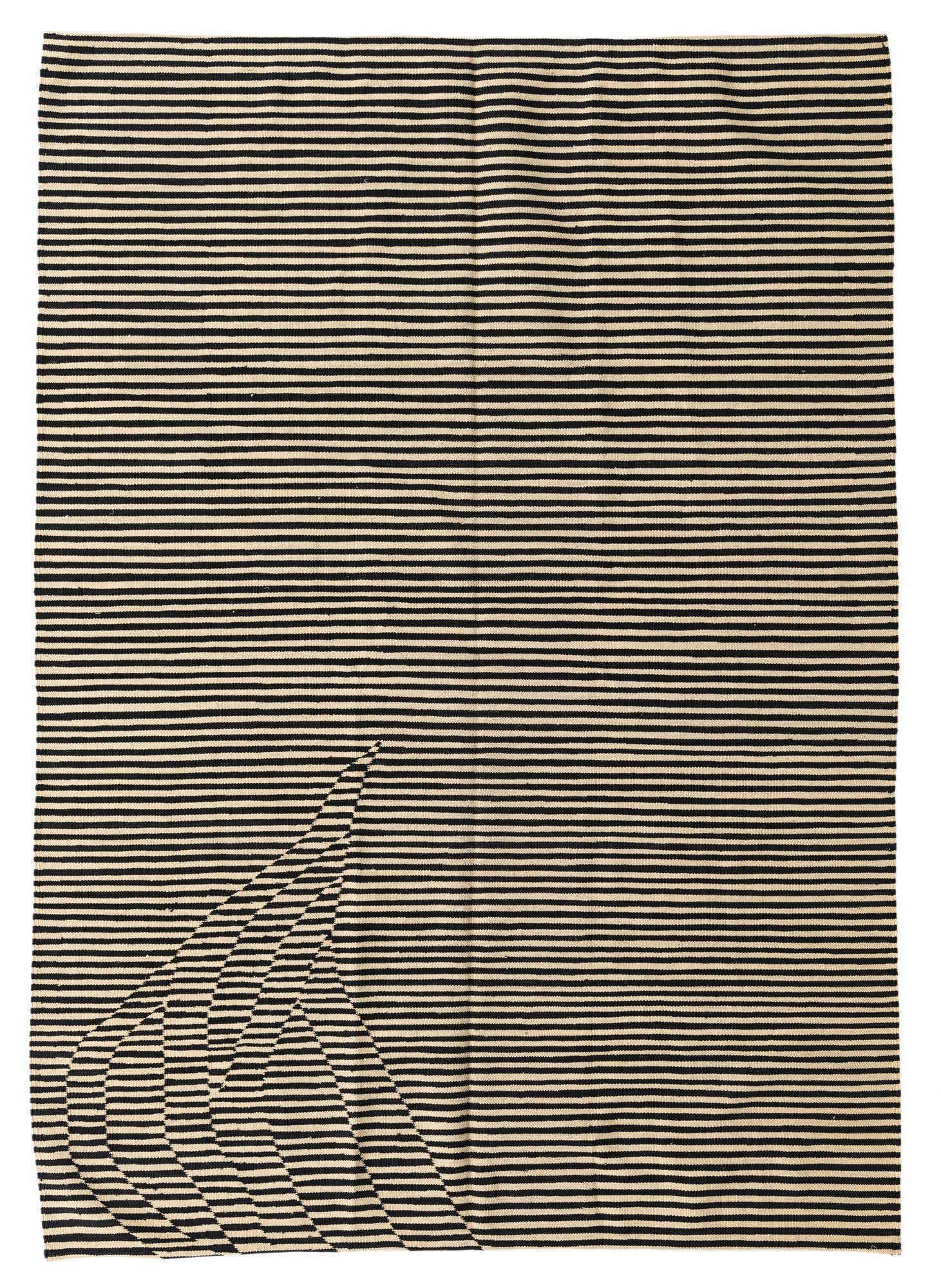 5' 7 x 7' 10 Hand Woven Kilim Modern Wool Rug