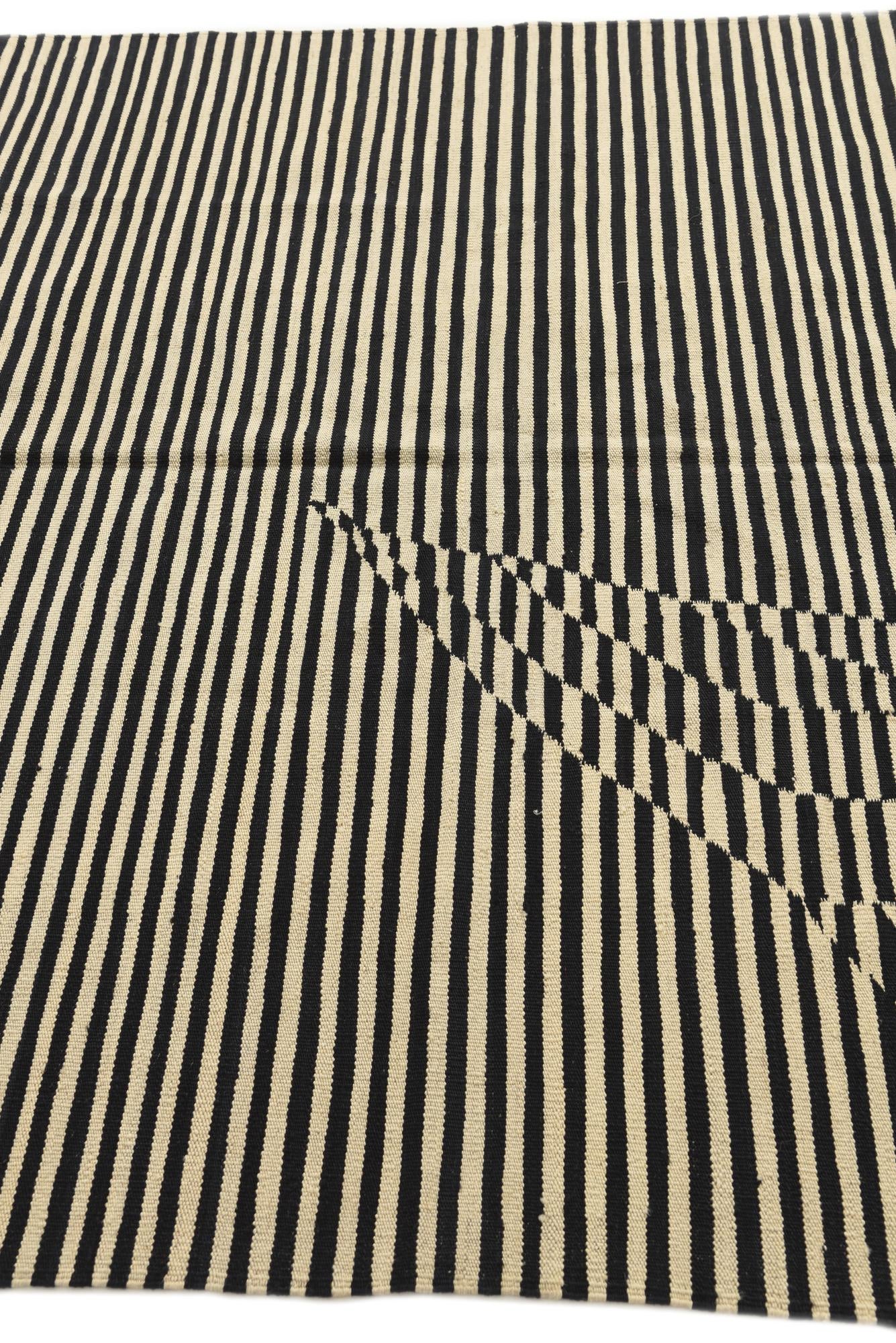 4' 7 x 7' 10 Hand Woven Kilim Modern Wool Rug