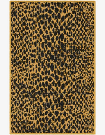 Black and Gold Kamala Washable Rug
