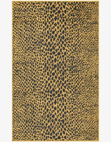 Black and Gold Kamala Washable Rug