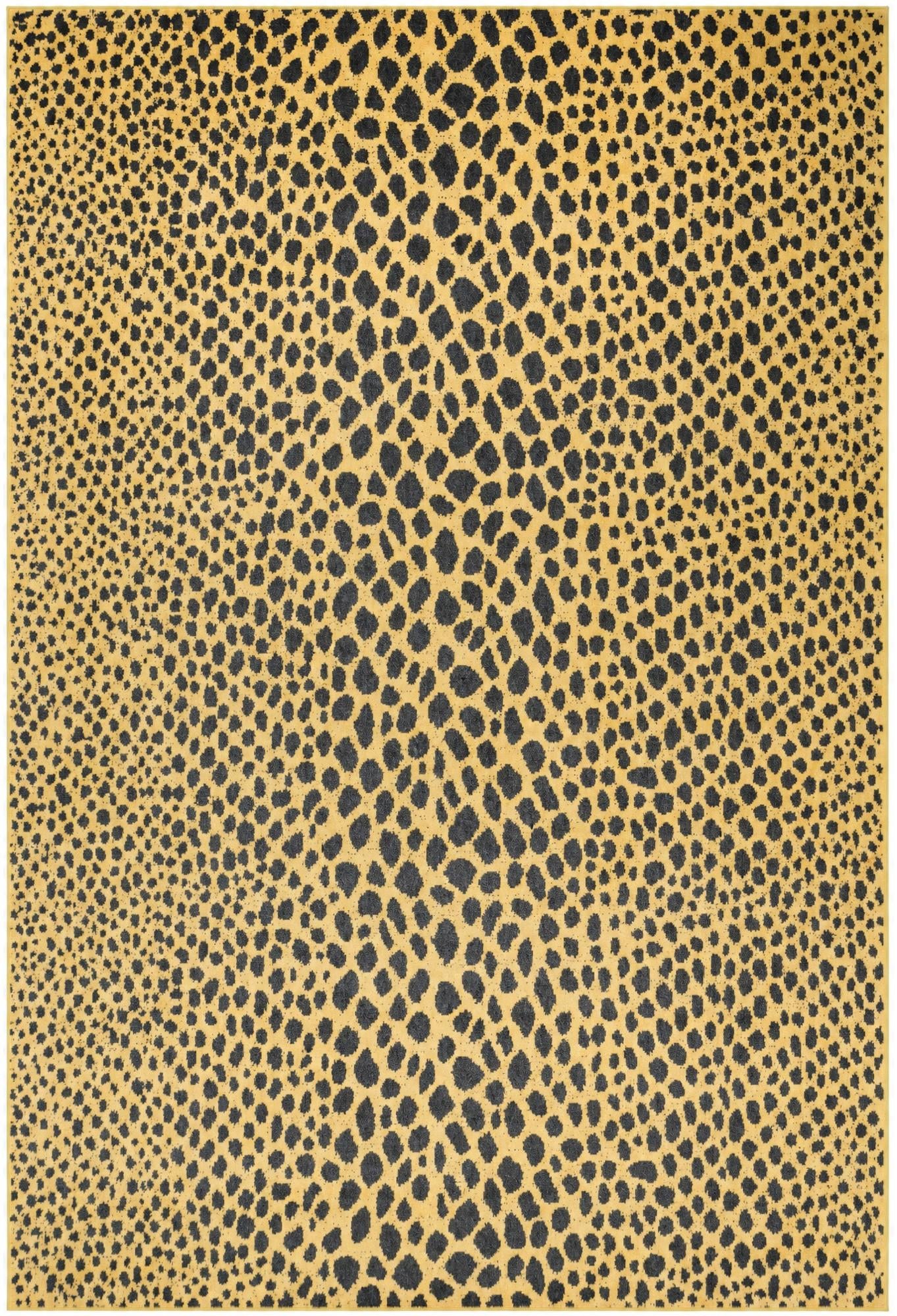 Black and Gold Kamala Washable Rug