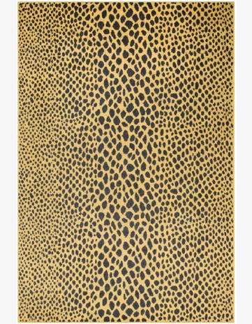 Black and Gold Kamala Washable Rug