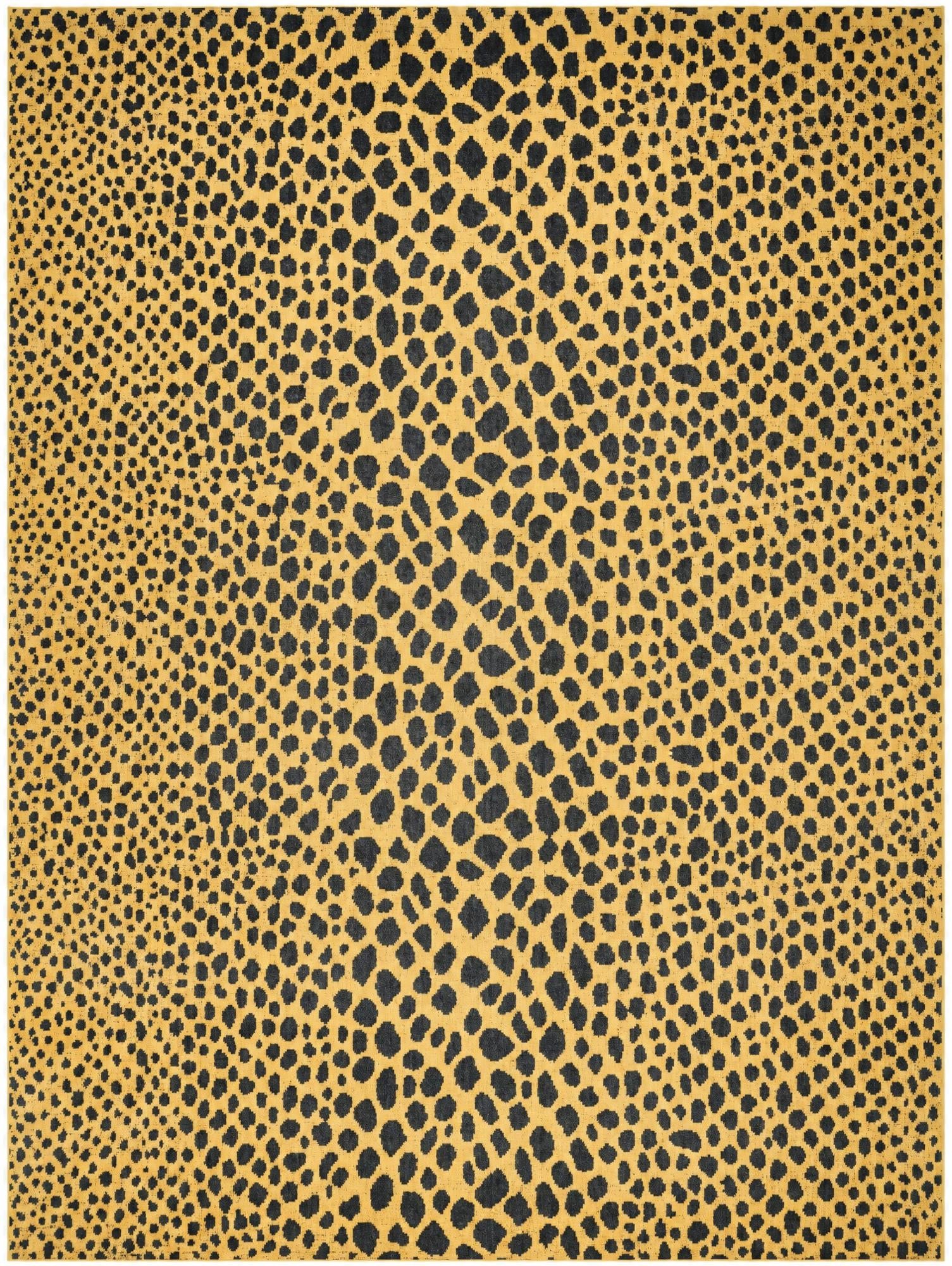 Black and Gold Kamala Washable Rug