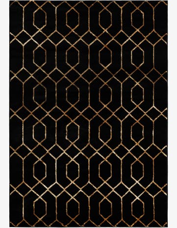 Black and Gold Marilyn Monroe™ Glam Trellis Rug