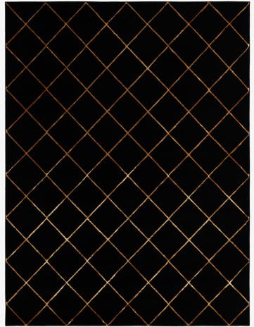 Black and Gold Vogue Geo Rug