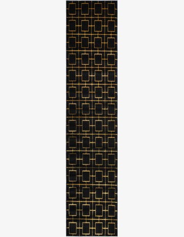 Black and Gold Marilyn Monroe™ Glam Deco Runner Rug
