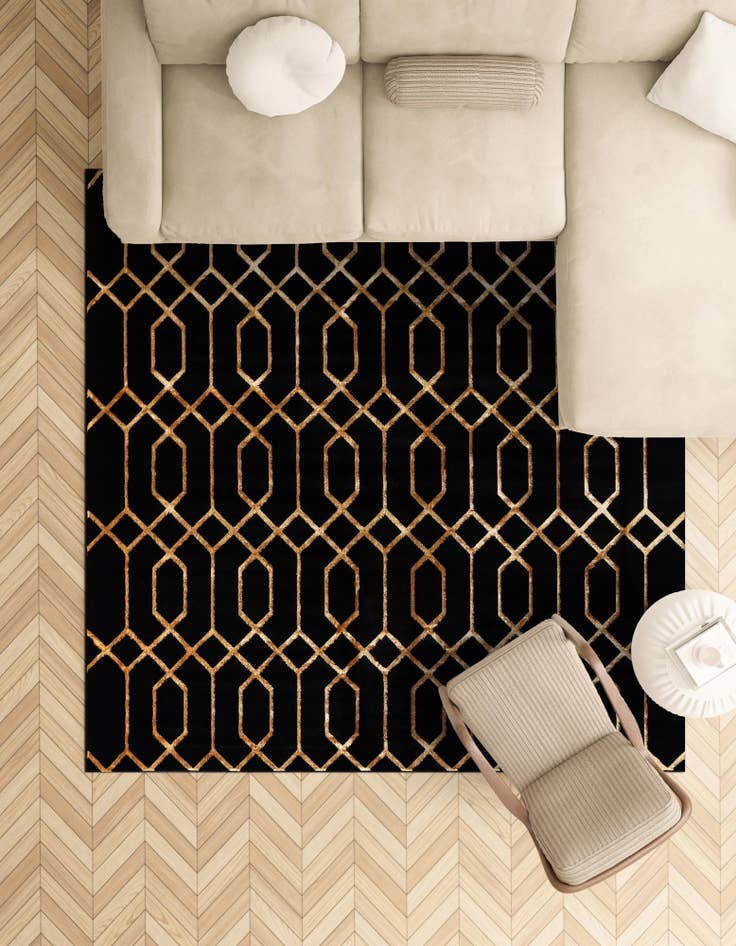 Detail image of 7' 10 x 7' 10  Marilyn Monroe&trade; Glam Trellis Square Rug