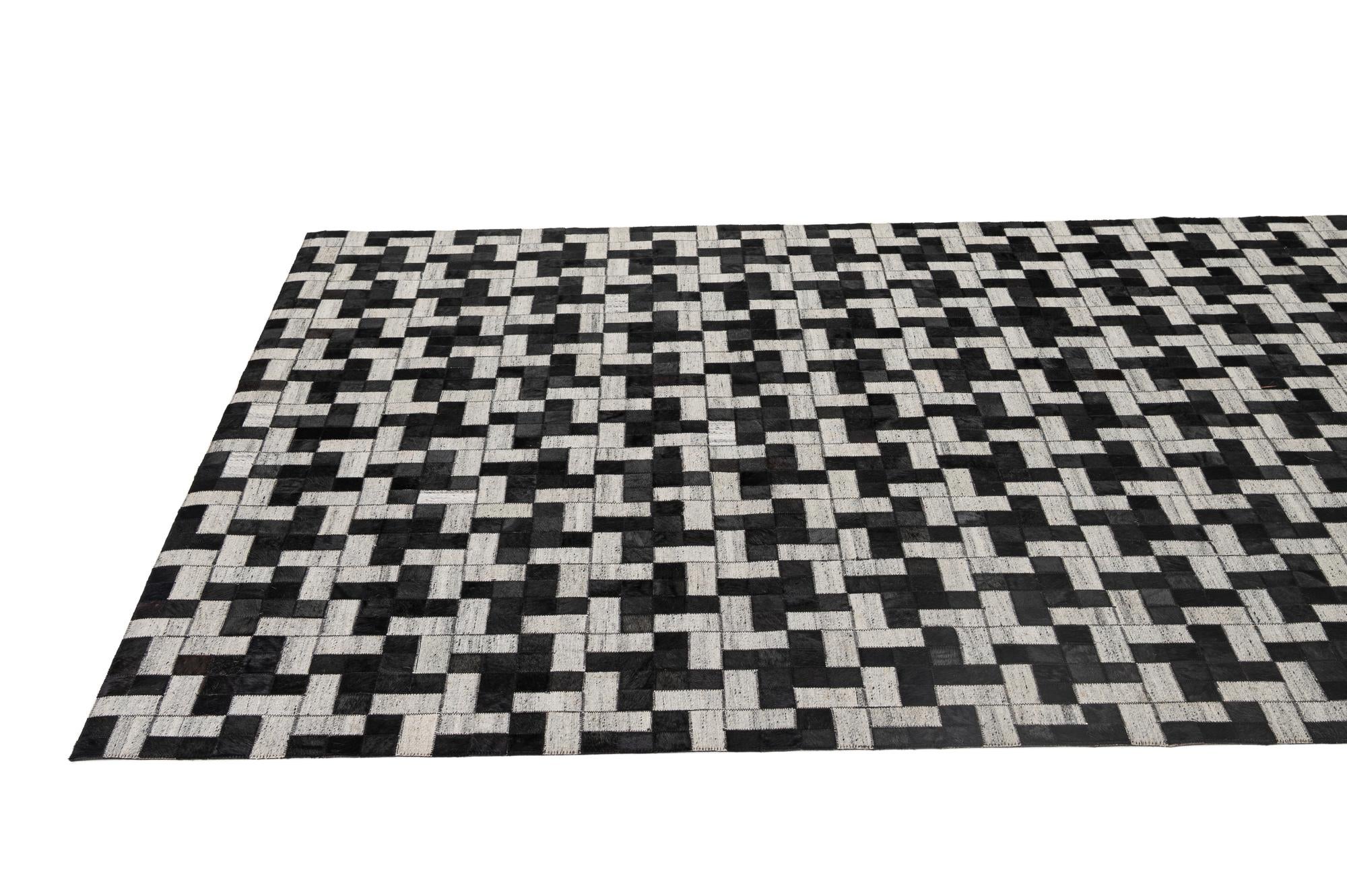5' 2 x 8' 1 Cowhide - Patchwork Rug