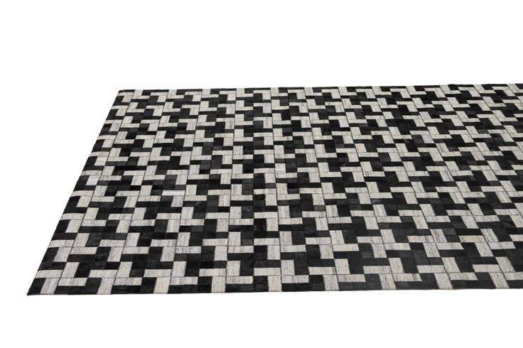 Detail image of 5' 2 x 8' 1 Cowhide - Patchwork Rug