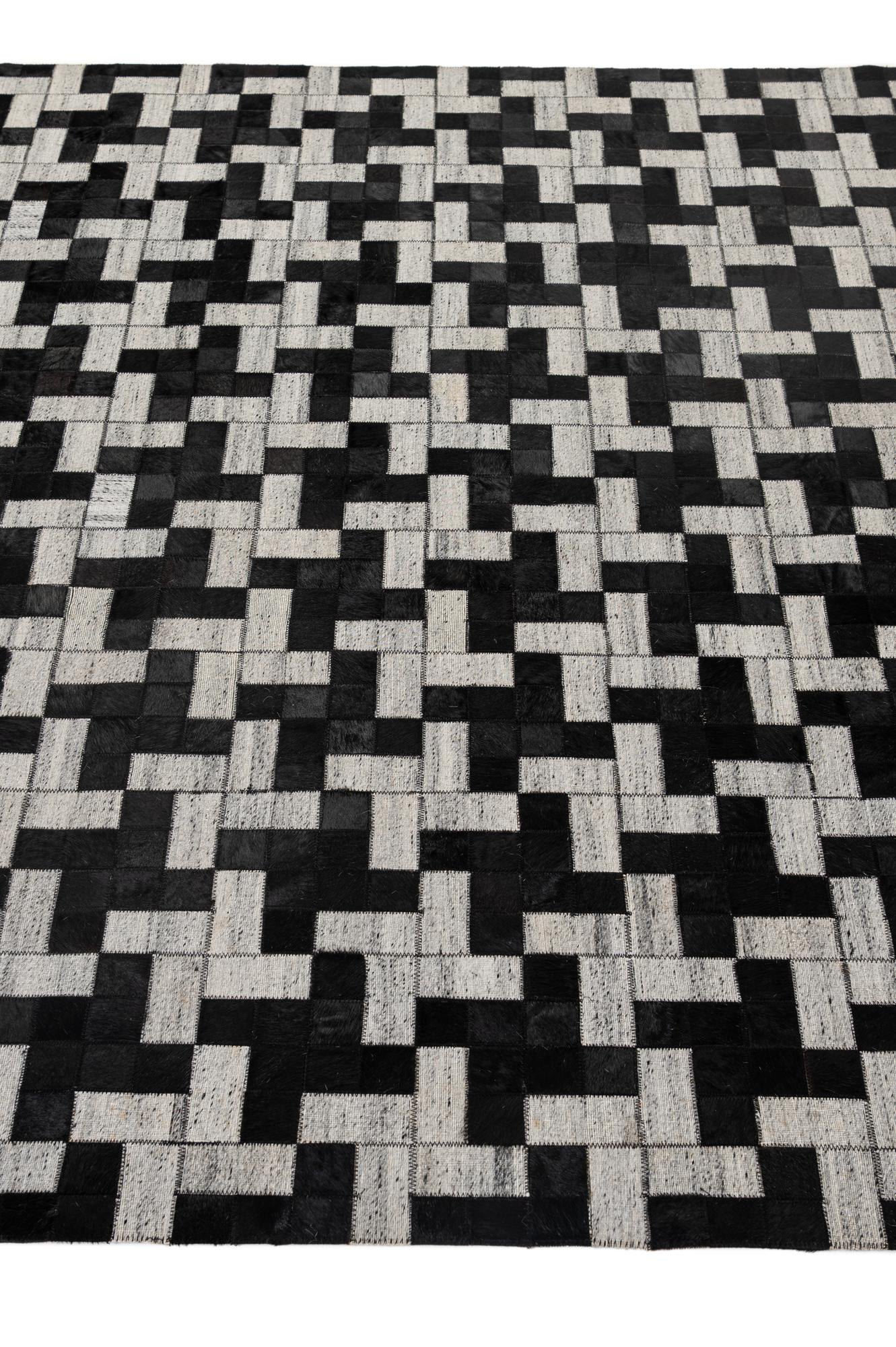 5' 2 x 8' 1 Cowhide - Patchwork Rug